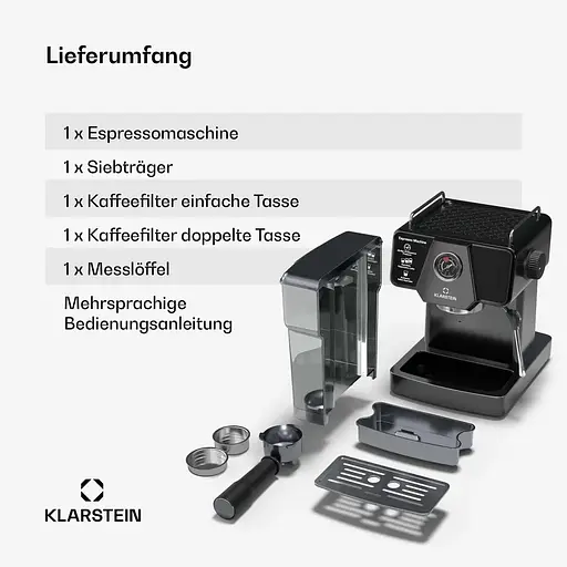 Кавоварка Klarstein Libeica 19 бар (10046426) - фото 2