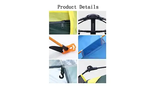 Намет автоматичний 3-4 особи OldBro 210x150x120см водонепроникна 2 входи швидкозбірна кемпінгова - фото 3