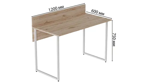 Компьютерный стол Ferrum-decor Скай 75x120x60 белый ДСП Дуб Артизан 32мм (FRD-101079) - фото 3