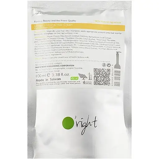 Крем для волосся O'right Гінкго інтенсивний 100 мл - фото 1