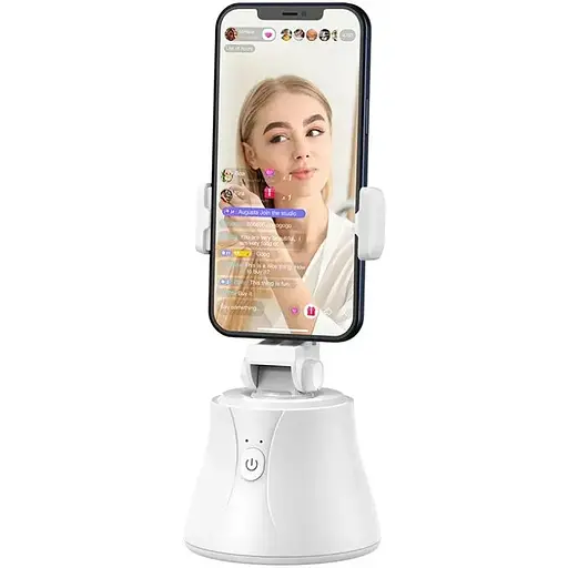 Штатив следящий Baseus 360°AI Following Shot Tripod Head (SUYT-B02) автоматический поворотный белый - фото 1