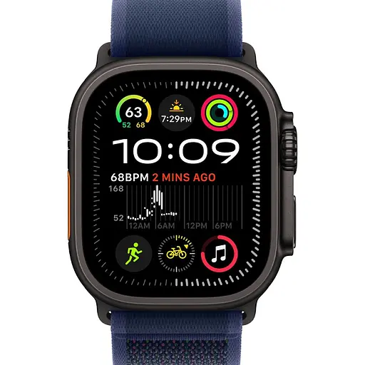 Смарт-часы Apple Watch Ultra 2 49mm Black Titanium Case with Blue Trail Loop M/L (MYTJ3+MYQ83) [114888] - фото 2