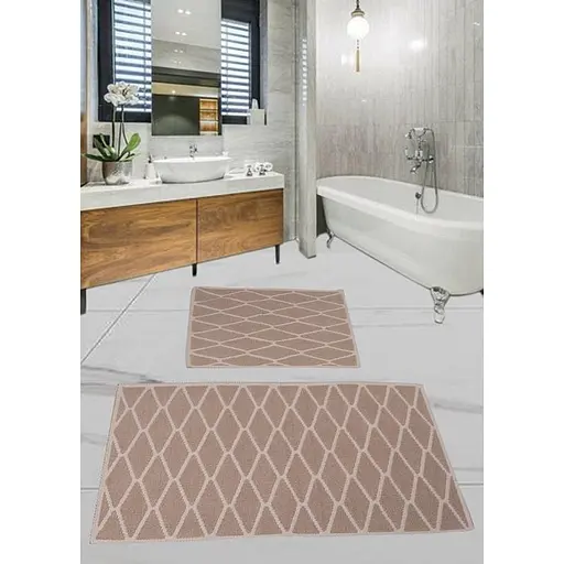 Набір килимків для ванної кімнати Diva Kidi Cappuccino 60 x 100 + 50 x 60