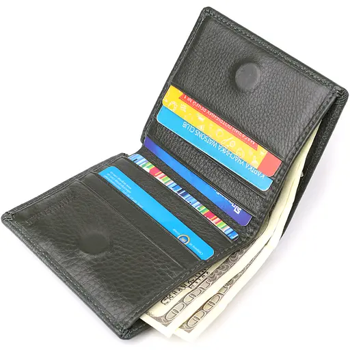 Жіночий гаманець на магніті з натуральної шкіри ST Leather 9.5х10х2 см acs0029654 - фото 6