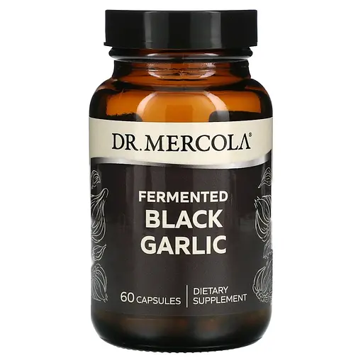 Ферментований чорний часник Dr. Mercola Fermented Black Garlic, 60 капсул
