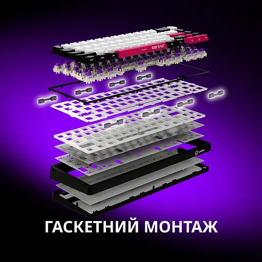 Клавіатура Lorgar KBP70MW Pro Wireless 65% Compact Black White EN/UA (LRG-KBP70MW-WH-US) - фото 15