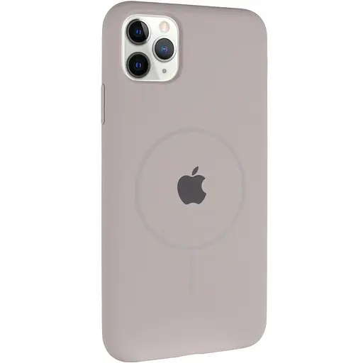 Чехол Epik Silicone Case Full Protective AA with MagSafe для Apple iPhone 11 Pro Max 6.5 Серый/Light Grey