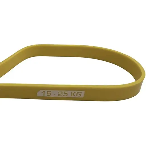 Резинка для фитнеса York Fitness 15-25кг - 2080x22x4,5 мм, желтый - фото 4