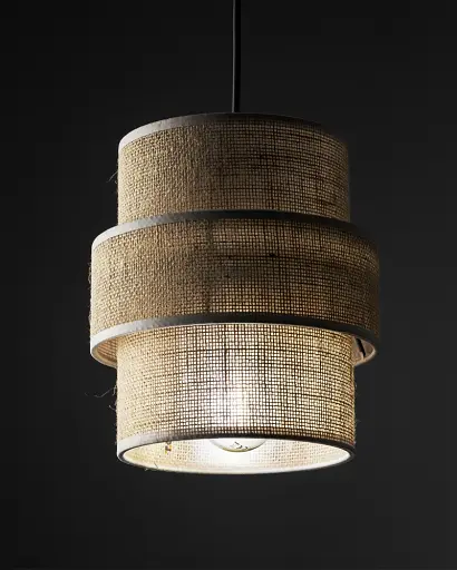 Підвісний світильник, люстра TK Lighting 5401 Calisto E27 1x15W IP20 бежевий - фото 3