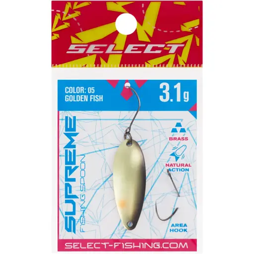 Блешня Select Supreme 3.1g 34mm #05 Golden Fish - фото 2