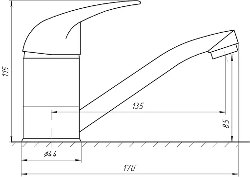 Змішувач для умивальника EcoMix Elit EM-N-203M Хром - фото 5