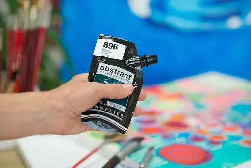 Акриловая краска Sennelier Abstract, 500 мл, Фтало-зеленый (Phthalo Green) - фото 4