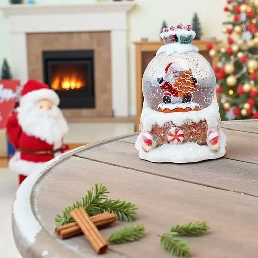 Светильник новогодний декор Шар на санях HC-Q067 LED AAх3 (13х15х17см) - фото 3