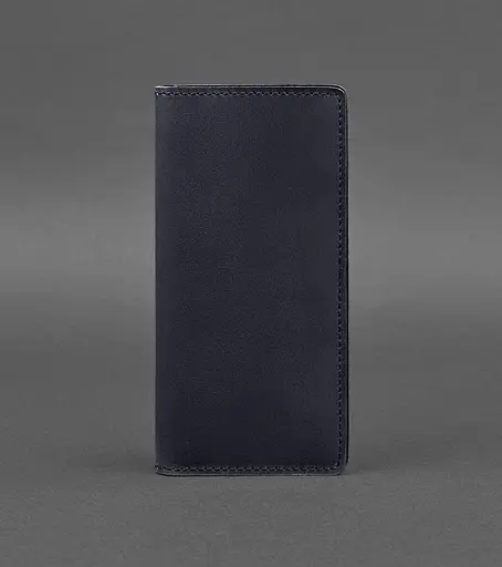 Кожаный портмоне-купюрник 11.0 темно-синий Crazy Horse - фото 1