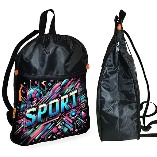 Рюкзак-мішок для взуття, спортивної форми Sport дитяча сумка для змінки з розширювачем (01429)