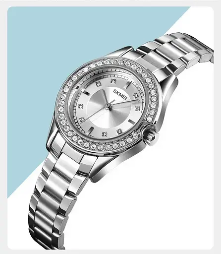 Жіночий класичний годинник Skmei 1534 (Сріблястий) - фото 3