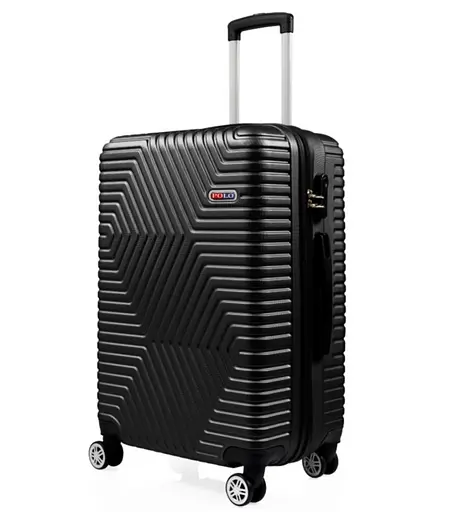 Чемодан Большой (L) Поликарбонат На 4-х Двойных Колесах 120Л POLO ПК001-L Черный