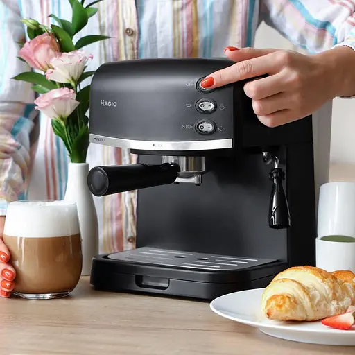 Эспрессо кофеварка Magio Mg-963 950W 15 бар с трубкой-капучинатором - фото 6