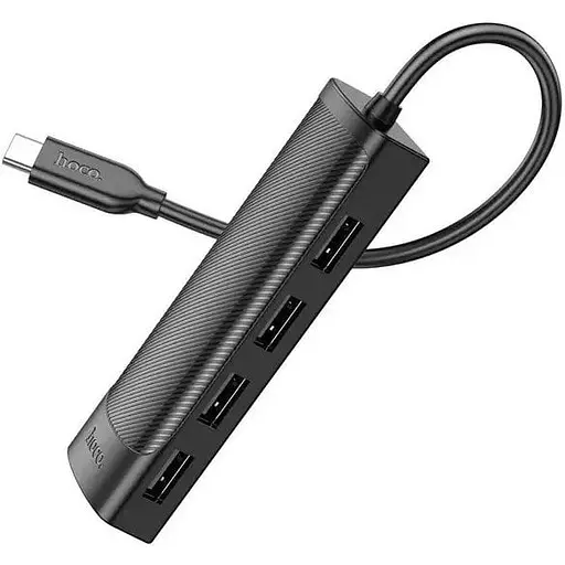 Перехідник Hoco Hub HB41 №5 4 в 1 Type-C to USB 2.0 x4 L=0.2 м