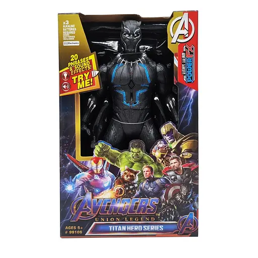 Игровая фигурка Marvel Bambi 99106 со светом и звуком Черная Пантера