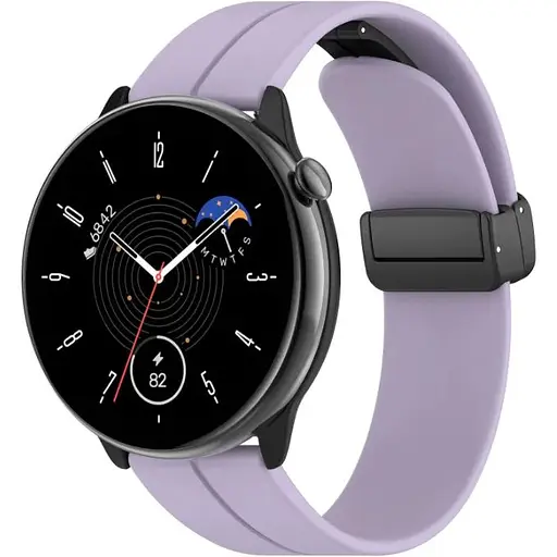 Ремінець DK CDK для Xiaomi Amazfit GTS 4 mini 20mm Silicone Sport Magnetic (016443) (viola) - фото 2