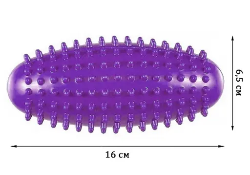 Массажный ролик Almond EasyFit овальный з шипами фиолетовый (EF-1071-V) - фото 2