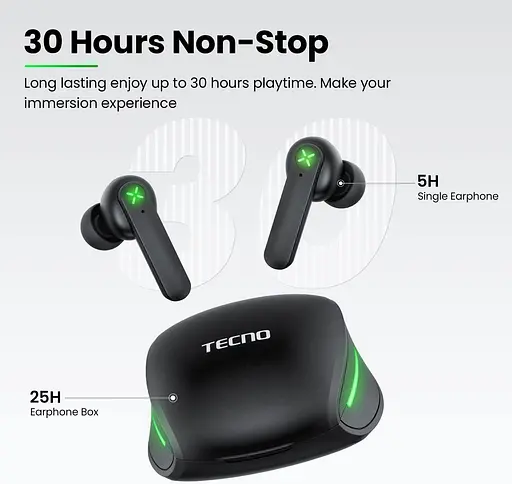 Наушники G01 Black TECNO teh0013122 - фото 7