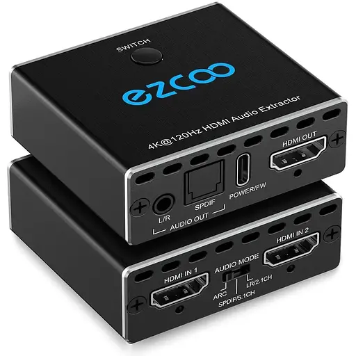 Аудиоэкстрактор Ezcoo 4K@120Hz HDMI Audio Extrector Сплиттер для HDMI-источник, аудиоконвертер для HDMI