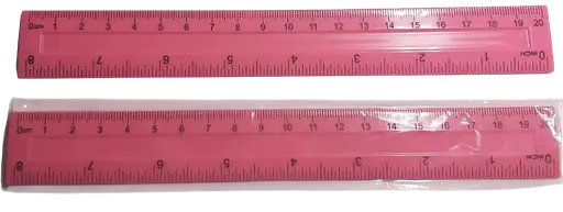 Линейка непрозрачная 20 см ST00304 розовый - фото 1