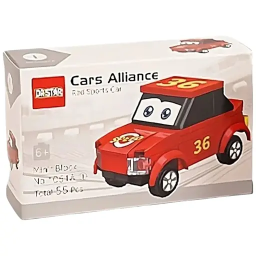 Конструктор Cars Alliance 1051 A: пазовий конструктор Машинки, набір для дітей від 6 років, червоний