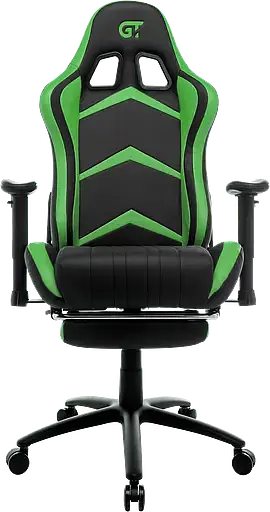 Геймерское кресло GT Racer черное с зеленым (X-2534-F Black/Green) - фото 2