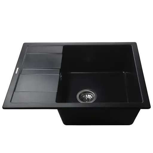 Гранитная мойка Mira ONZA черная для кухни устойчива к царапинам и чистящим средствам - фото 3