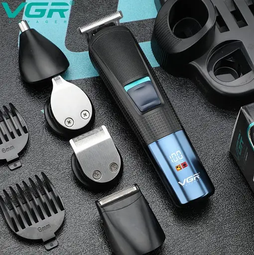 Универсальный аккумуляторный триммер VGR V-108 10 в 1 машинка для стрижки волос 5 Вт - фото 7