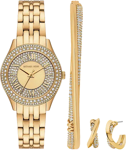 Часы Michael Kors Mini Harlowe MK4974SET + браслет и серьги