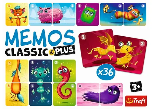 Настільна гра Trefl Мемо Класичні. Милі монстрики (Memos Classic+ Cute monsters) (02273) - фото 2