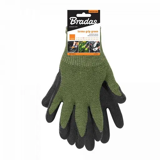 Рукавички захисні Bradas TERMO GRIP GREEN латекс размер 10 RWTGG10 - фото 2