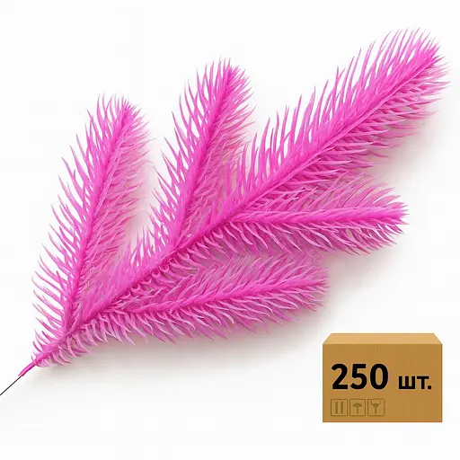 Гілка хвойна лита Hvoya Barbie Pink рожева 33 см 250 шт.