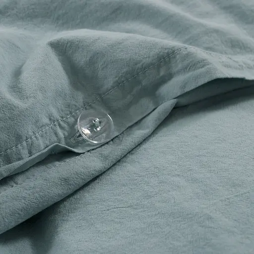 Постільна білизна Lotus Home Washed cotton Kansas блакитний євро (svt-2000022349970) - фото 4