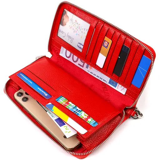 Жіночий шкіряний гаманець Canpellini 21х12х2 см acs0025557 - фото 4