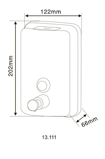 Дозатор для рідкого мила Hotec 13.111 Stainless Steel, Хром матовий - фото 5
