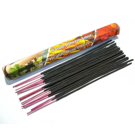 Аромапалиці вугільні Darshan Health Money Love Здоров'я Гроші та Любов 20 шт.