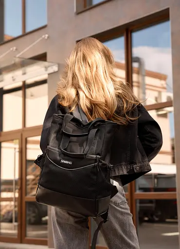 Женская сумка-рюкзак Sambag Cargo черный оксфорд 45 х 31 х 15 см (93541165) - фото 3