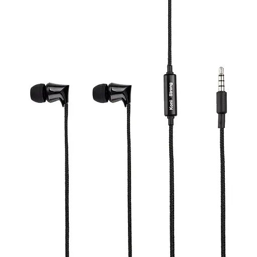 Провідні навушники Koni strong with mic KS-341, 3.5mm, 1.2m, black