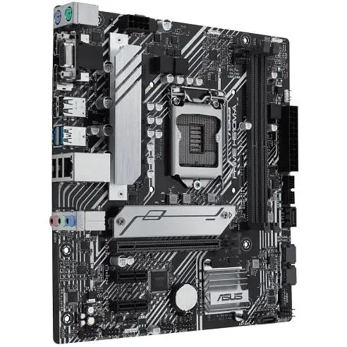 Материнская плата Asus Prime 1200 (H510) H510M-A, H510, 2xDDR4, Int.Video(CPU), 4xSATA3, 1xM.2, 1xPCI-E 16x 4.0, 2xPCI-E 1x 3.0, ALC8 4xUSB3.2/8xUSB2.0, VGA/HDMI/DP, MicroATX - фото 4