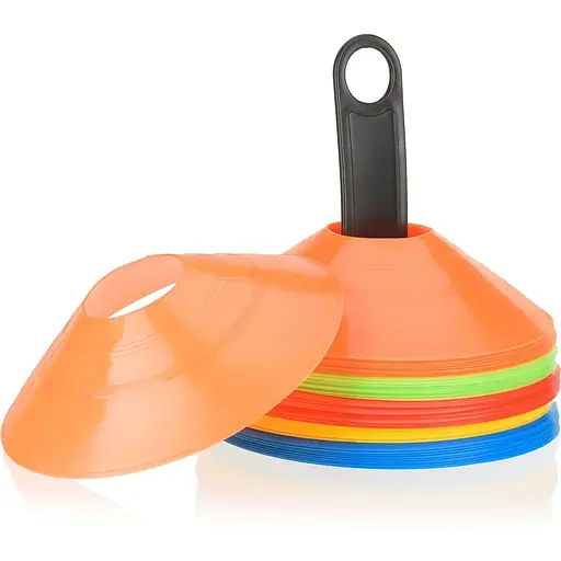 Набір фішок для тренувань Gymtek 18смx5см / 50шт різнокольорові - фото 4