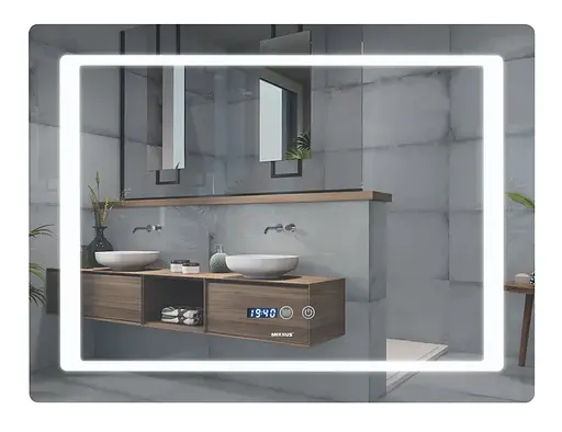 Дзеркало Mixxus Style MR03-70x50 (годинник, LED-підсвічування, антизапотівання) MI6006 - фото 1