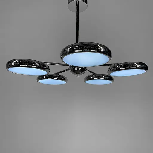 Люстра дизайнерська на 5 світлових блоків Line.F S 011/5 CR - фото 2