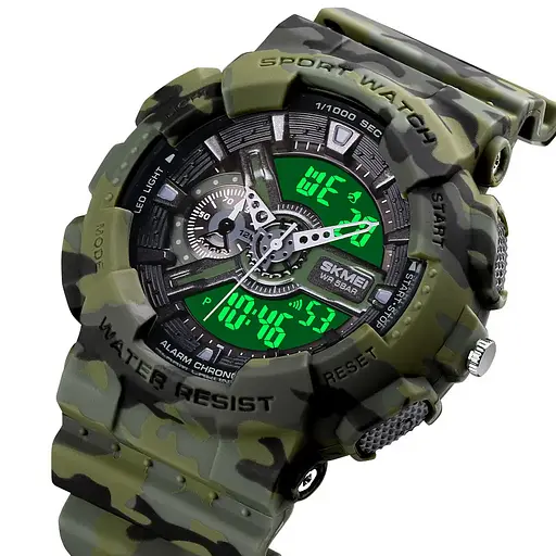 Наручний тактичний годинник Skmei 1688 (Камуфляж) - фото 5