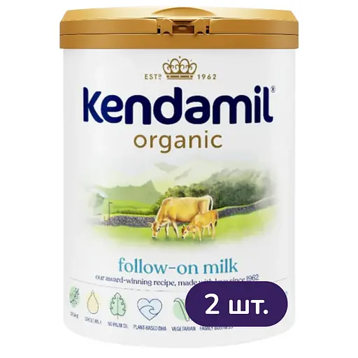 Органическая сухая молочная смесь Kendamil Organic 2 6-12 міс. 1.6 кг (2 шт. х 800 г) - фото 1