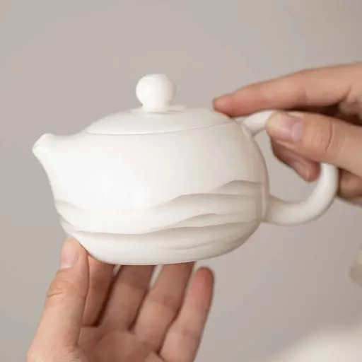 Чайник СиШи Белый Фарфор Далекие Горы, 210 мл - фото 8